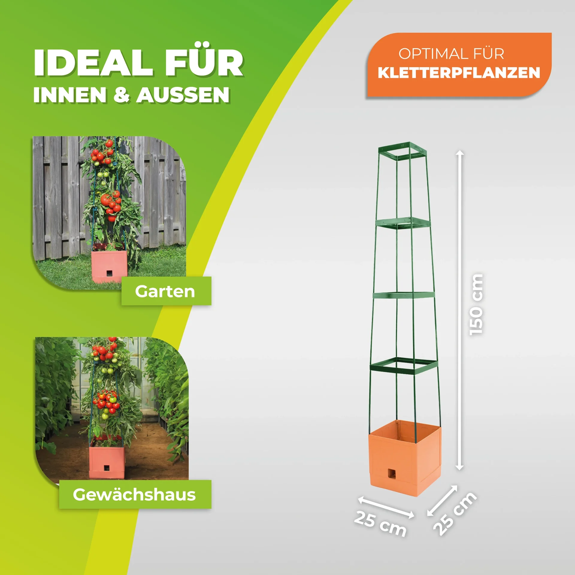 Pflanzturm "Maxitom" mit Rankgitter & Bewässerung - 3