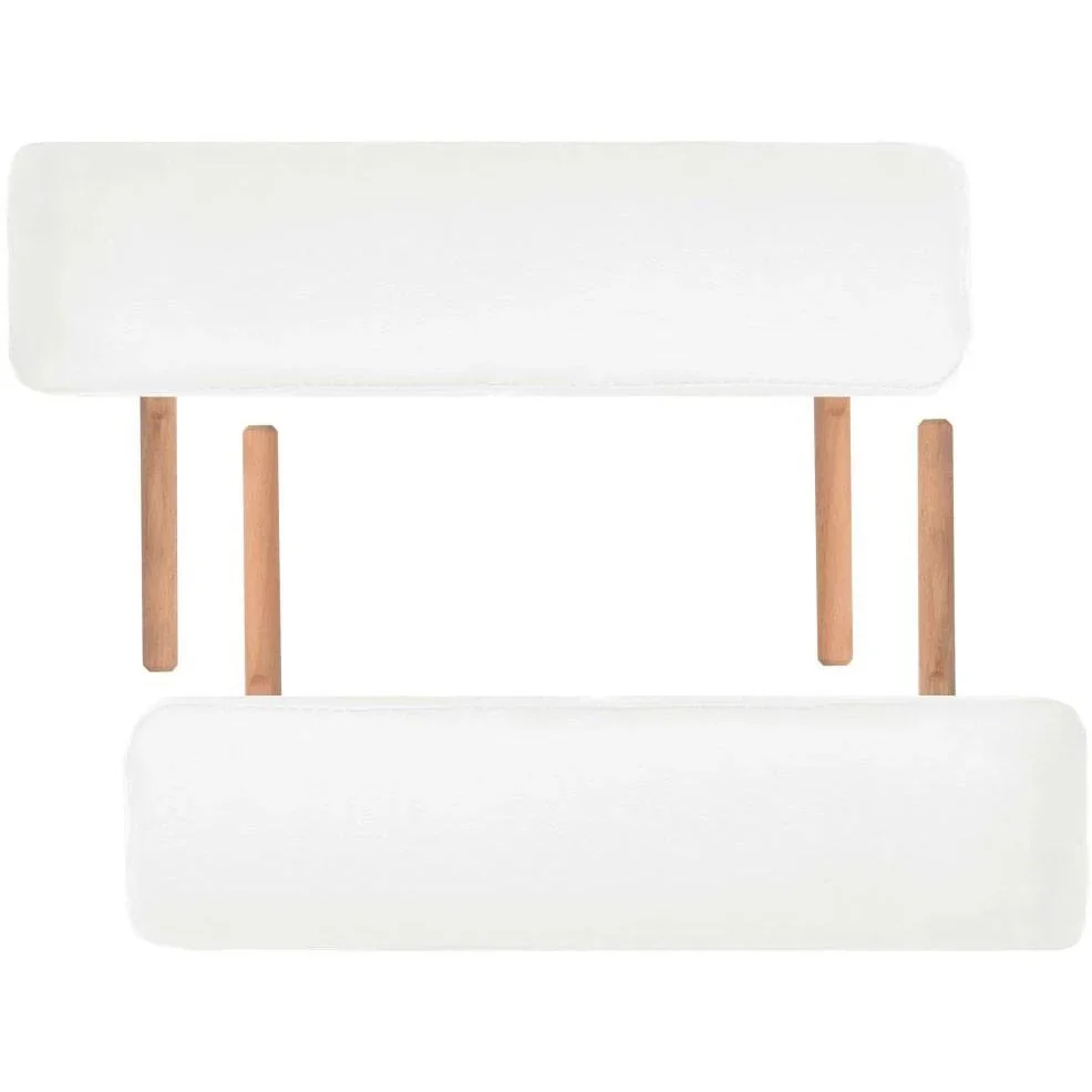 Massageliege 10 cm dick 2 Zonen klappbar weiß - 4