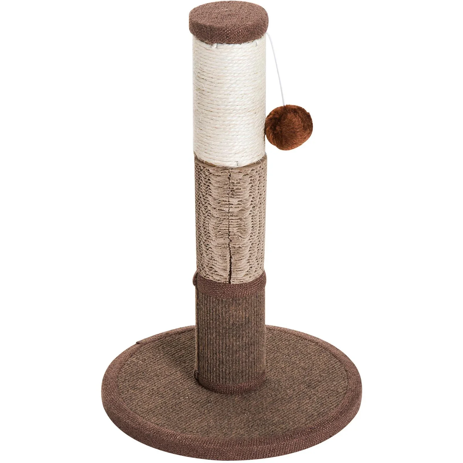 Kratzstamm Katzenbaum Kletterbaum mit einem Ball Braun - 0