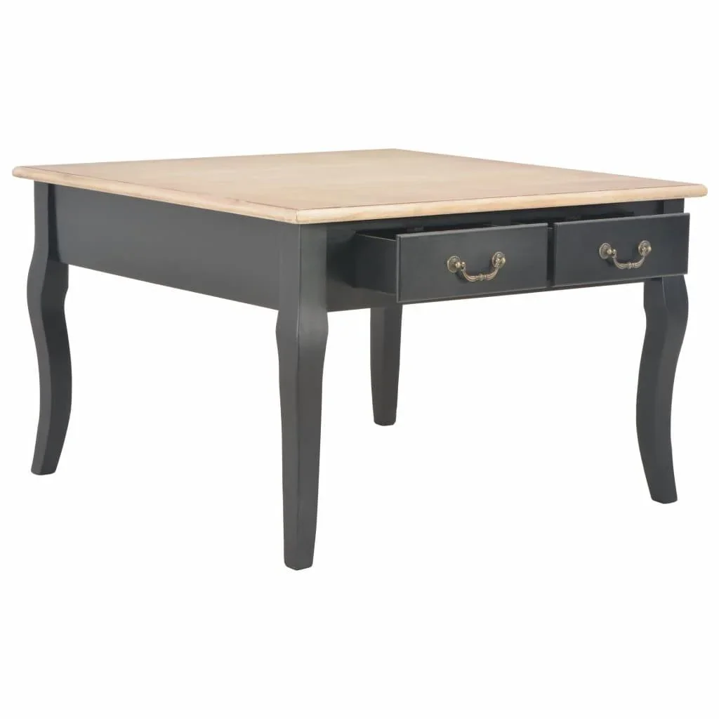 Couchtisch 80x80x50 cm Holz schwarz - 0