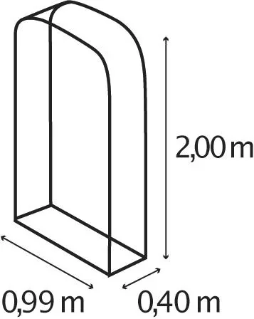 Kaminholzregal Lignum 401, hoch, blank - 0