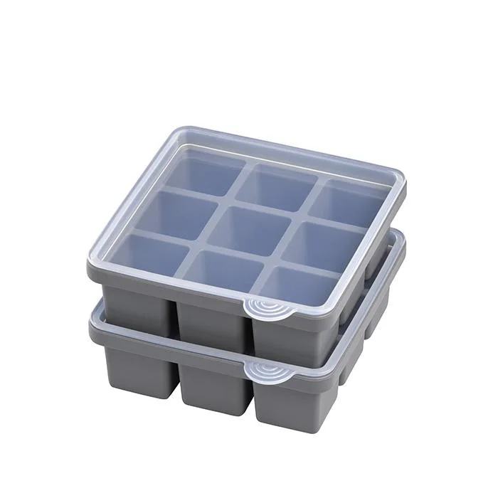 Eiswürfelform inklusive transparentem Deckel, für 9 Eiswürfel, Eiswürfelgröße 4 x 4 x 4 cm - 3