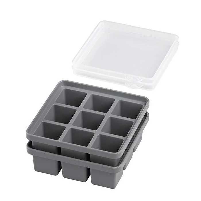 Eiswürfelform inklusive transparentem Deckel, für 9 Eiswürfel, Eiswürfelgröße 4 x 4 x 4 cm - 5