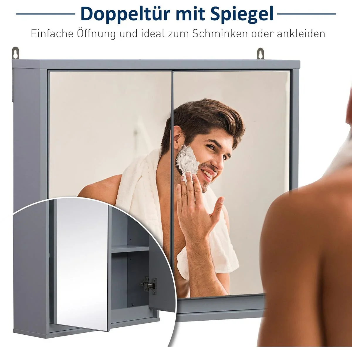 Spiegelschrank grau - 3