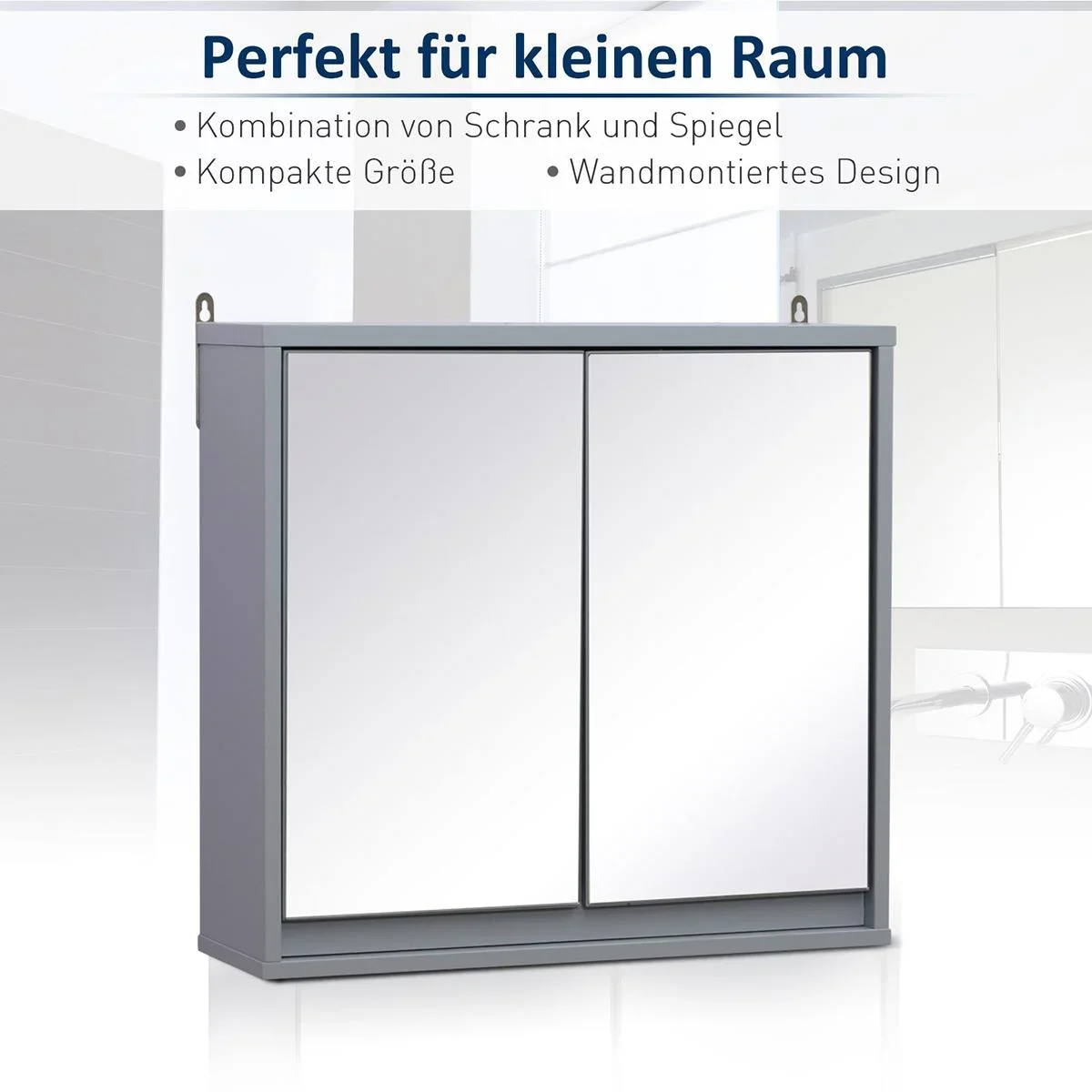 Spiegelschrank grau - 4