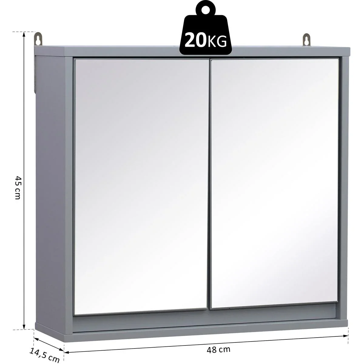 Spiegelschrank grau - 5