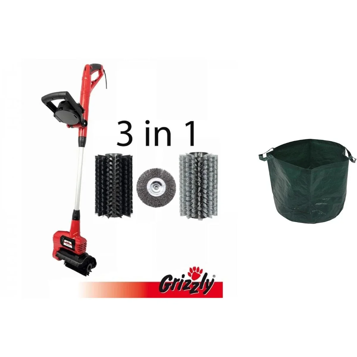 Elektrische Fugenbürste mit Gartenabfallsack 65L - ERB550 3-in-1 - 550W - 5