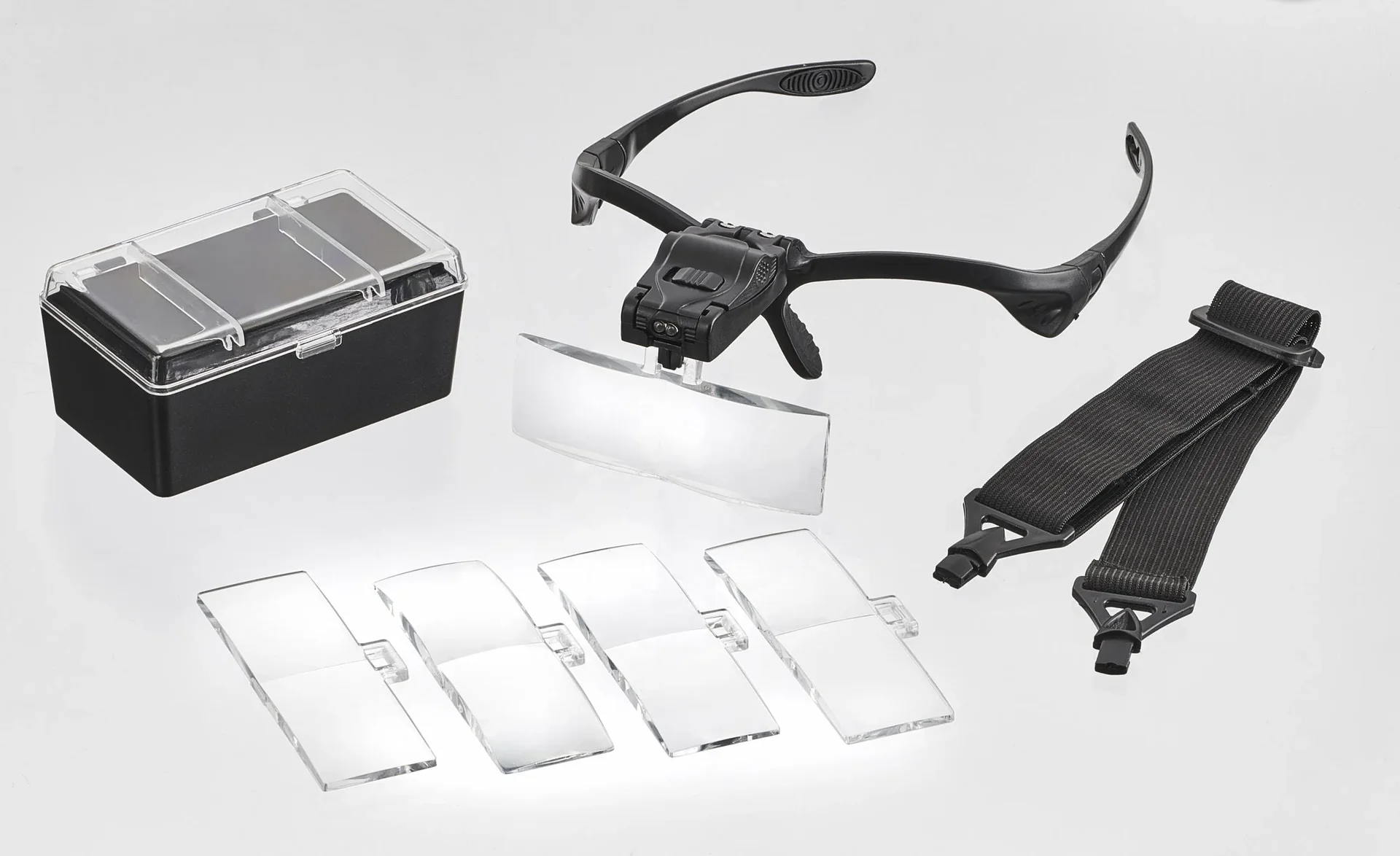 LED-Lupenbrille mit 5 Vergrößerungseinsätzen - 4