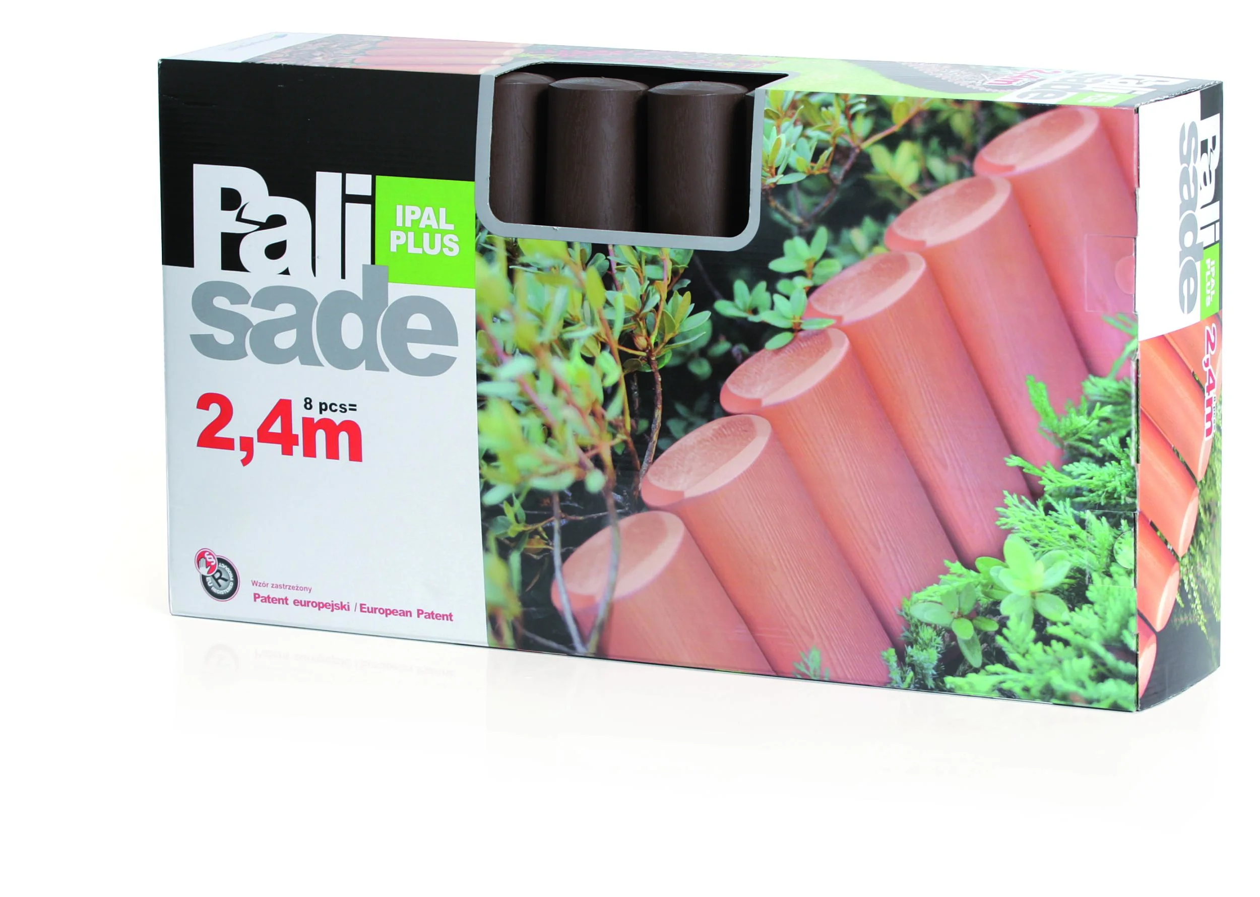 Beeteinfassung PALISADE, braun - 8 Stück - 2,4 m - 3