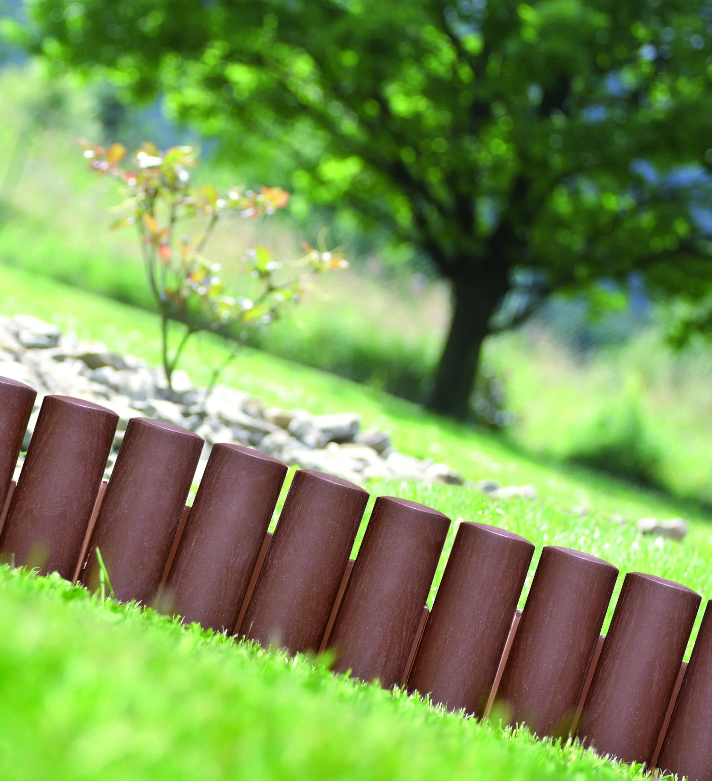 Beeteinfassung PALISADE, braun - 8 Stück - 2,4 m - 4