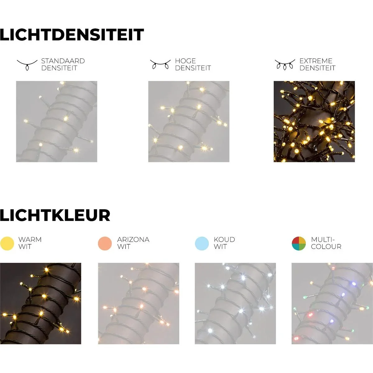 Vellight Weihnachtsbeleuchtung - 12m - 1020 LEDs - Warmweiß - Innen & Außen - 6