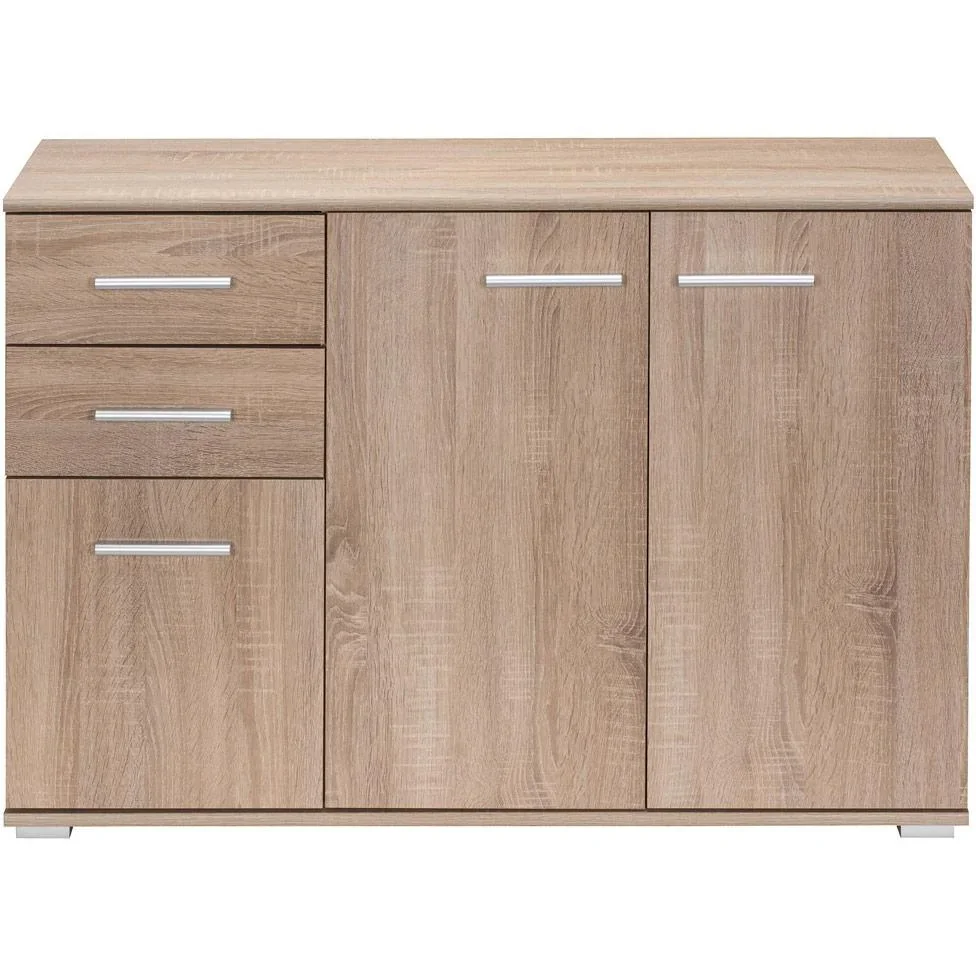 Sideboard / Schubladenschrank mit 3 Türen & 2 Schubladen - MDF - 107x75x35cm - 1