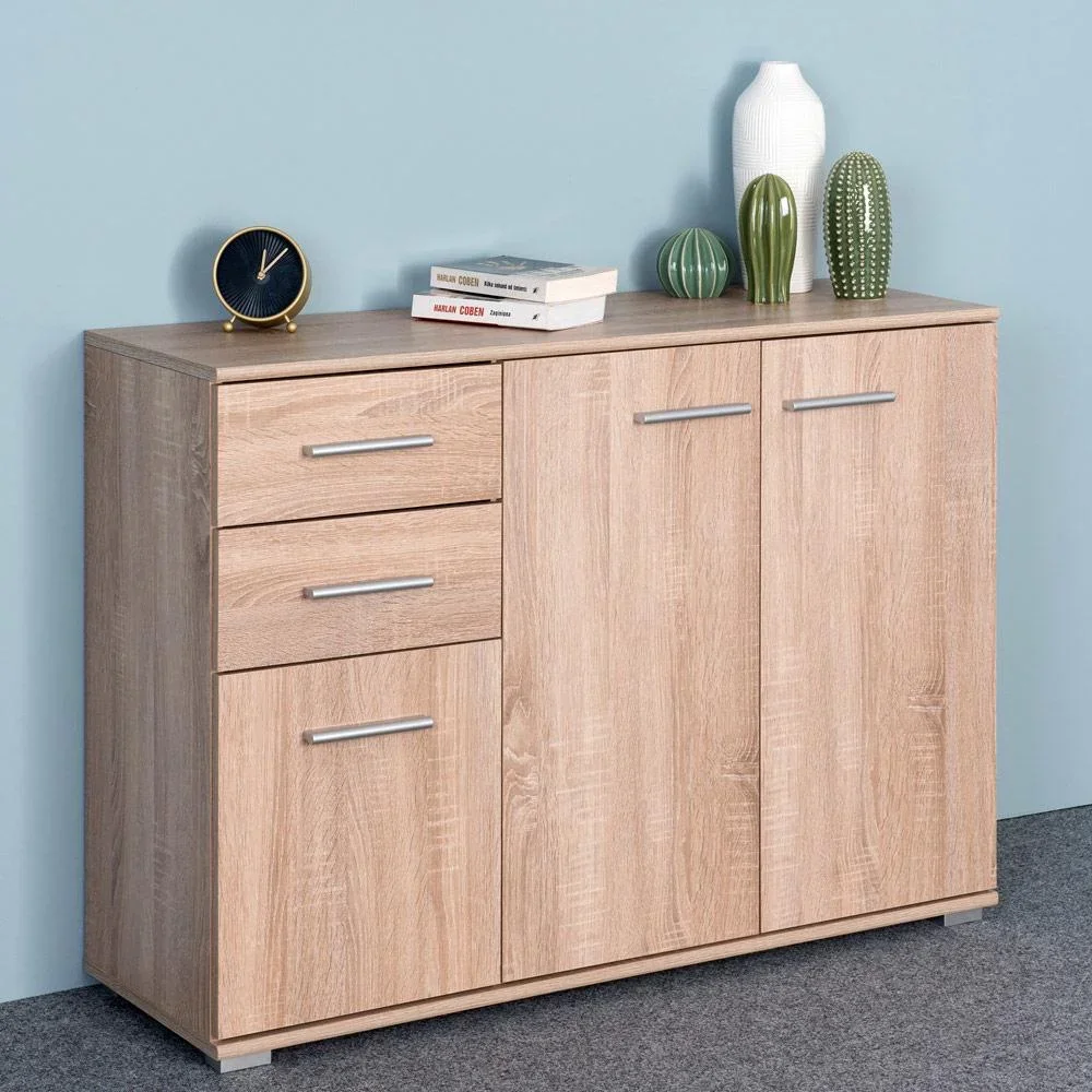 Sideboard / Schubladenschrank mit 3 Türen & 2 Schubladen - MDF - 107x75x35cm - 5