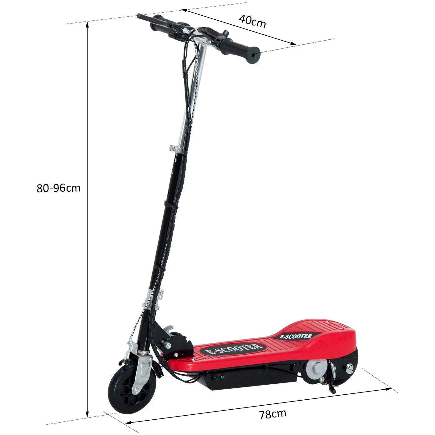 E-Scooter Kinderroller Cityroller 120W klappbar Rot - 0