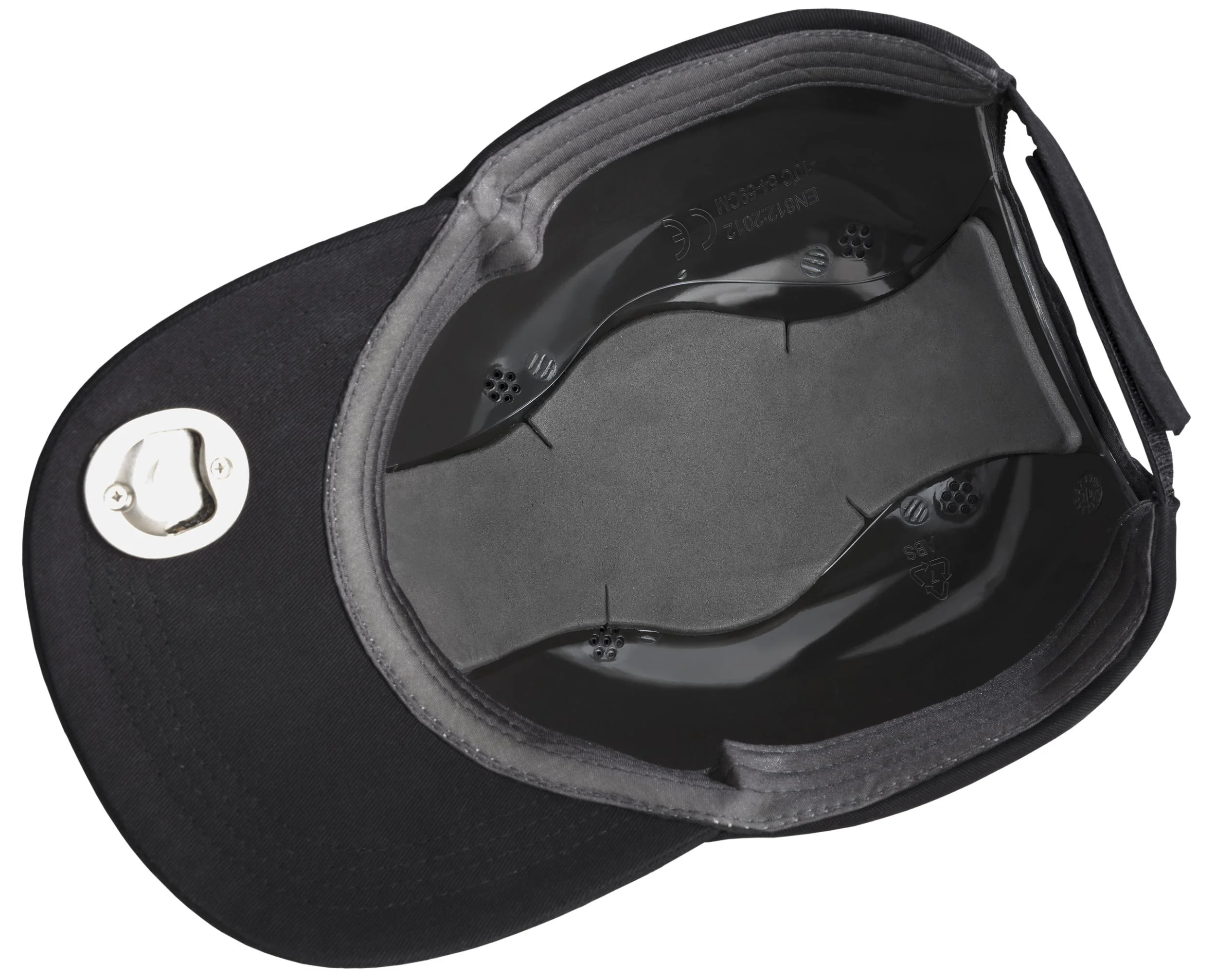 Sicherheitskappe schwarz mit integriertem Flaschenöffner - 3