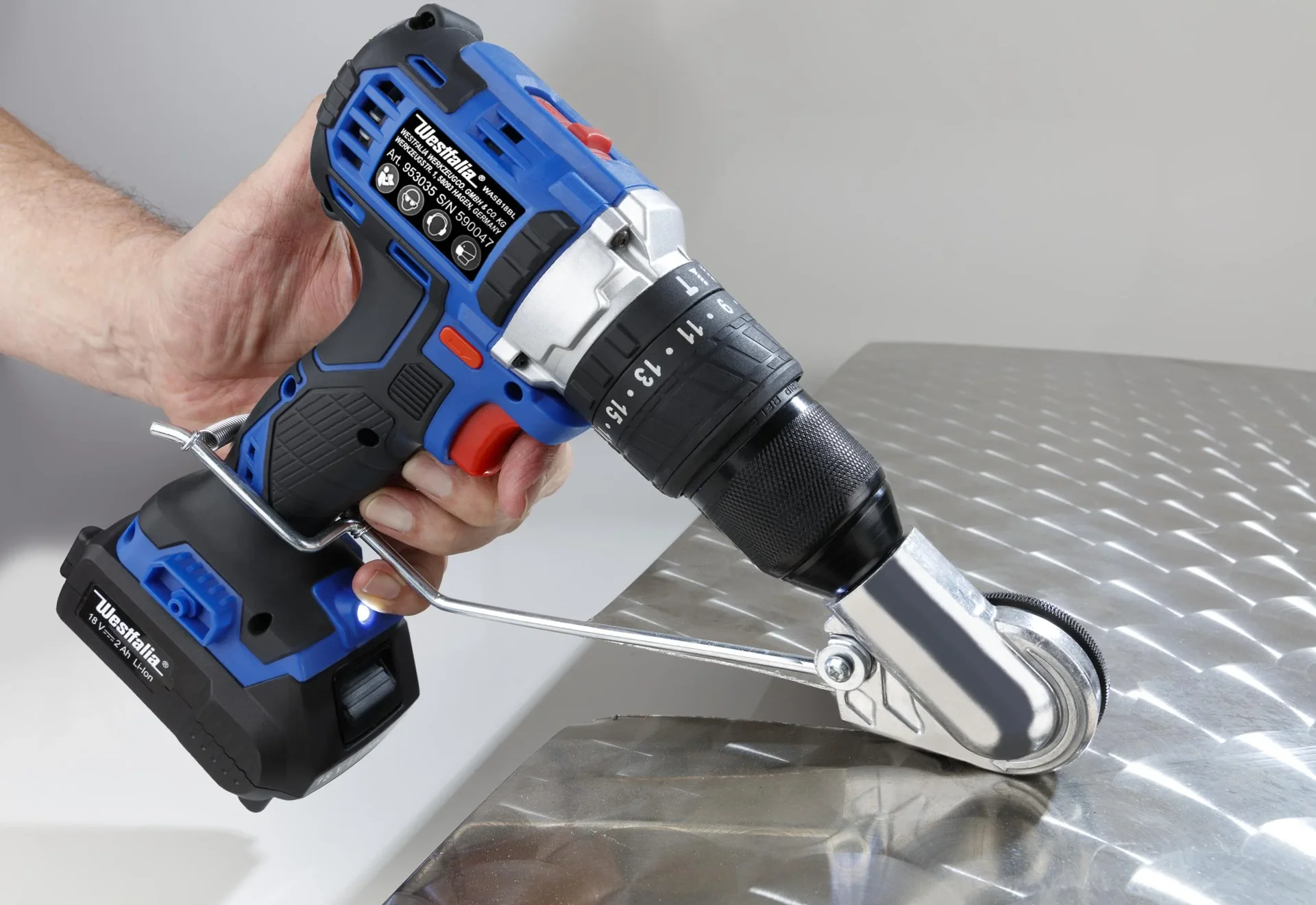 Blechscheren-Vorsatz für Akkuschrauber - 3