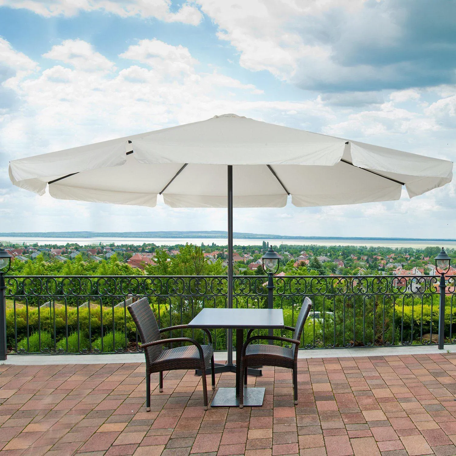 Gartenschirm mit Handkurbel - 0