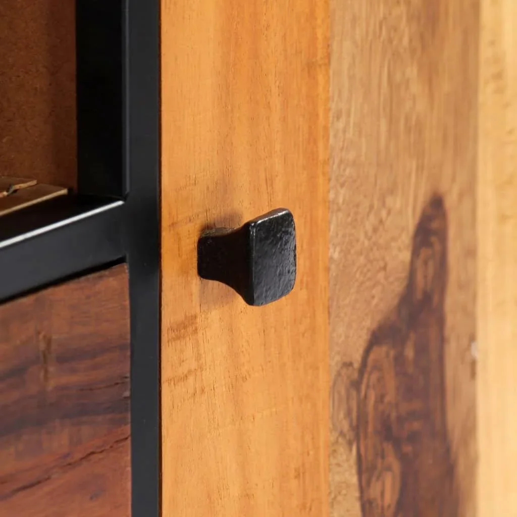 TV-Schrank 120x30x40 cm Massives recyceltes Holz und Stahl - 0