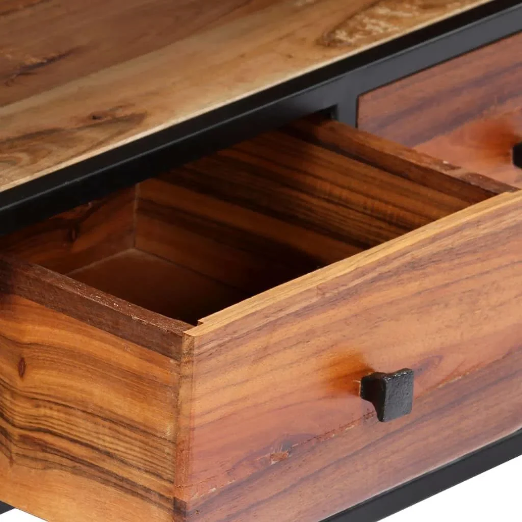 TV-Schrank 120x30x40 cm Massives recyceltes Holz und Stahl - 1