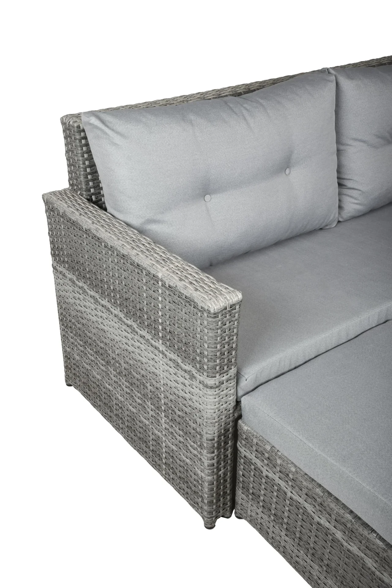 Lounge-Sofa MALTA, Aluminium, Kunststoffgeflecht halbrund 8 mm - 3