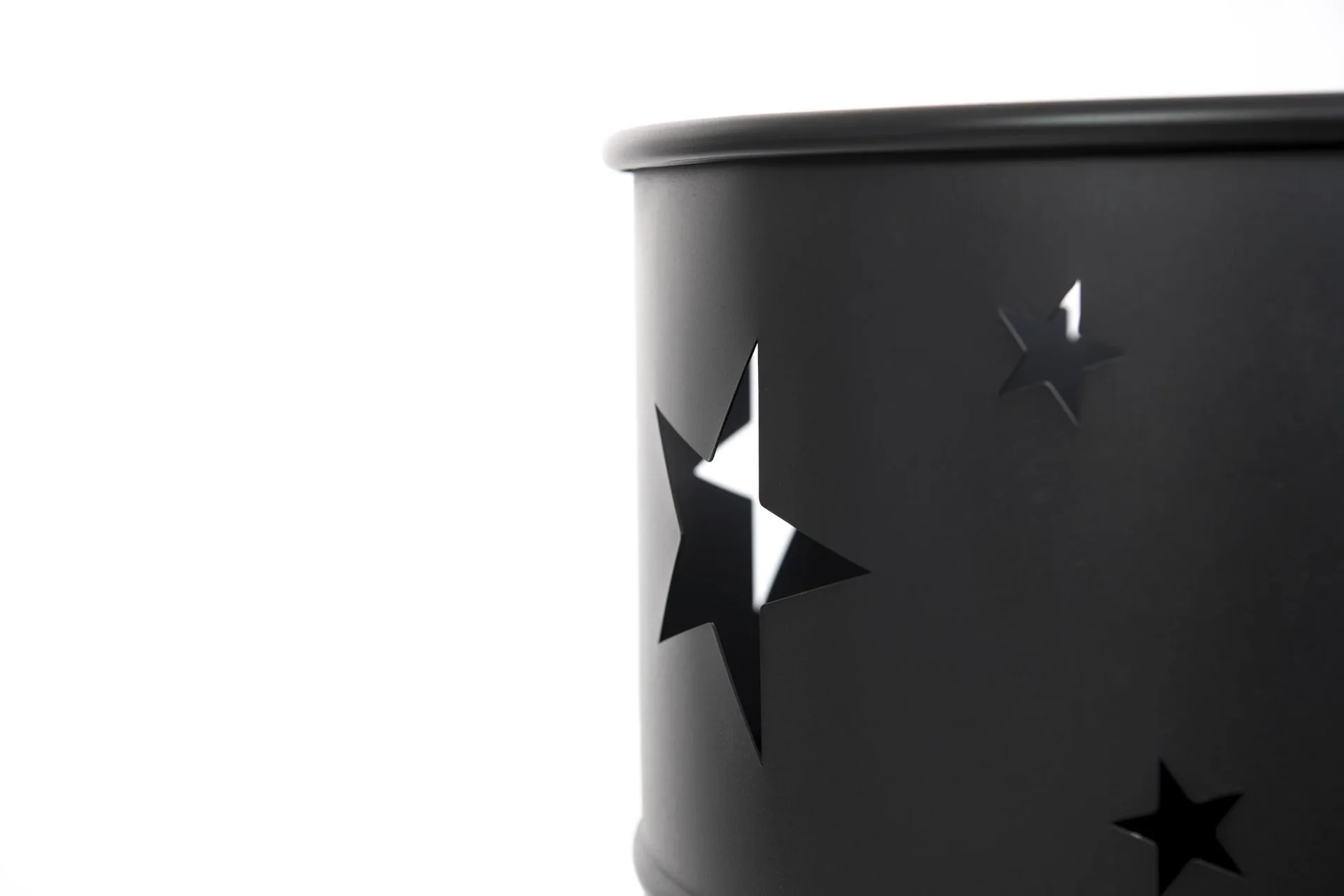 Feuerstelle Premium Feuertopf mit Sternen 36x36x65 cm Schwarz - 4