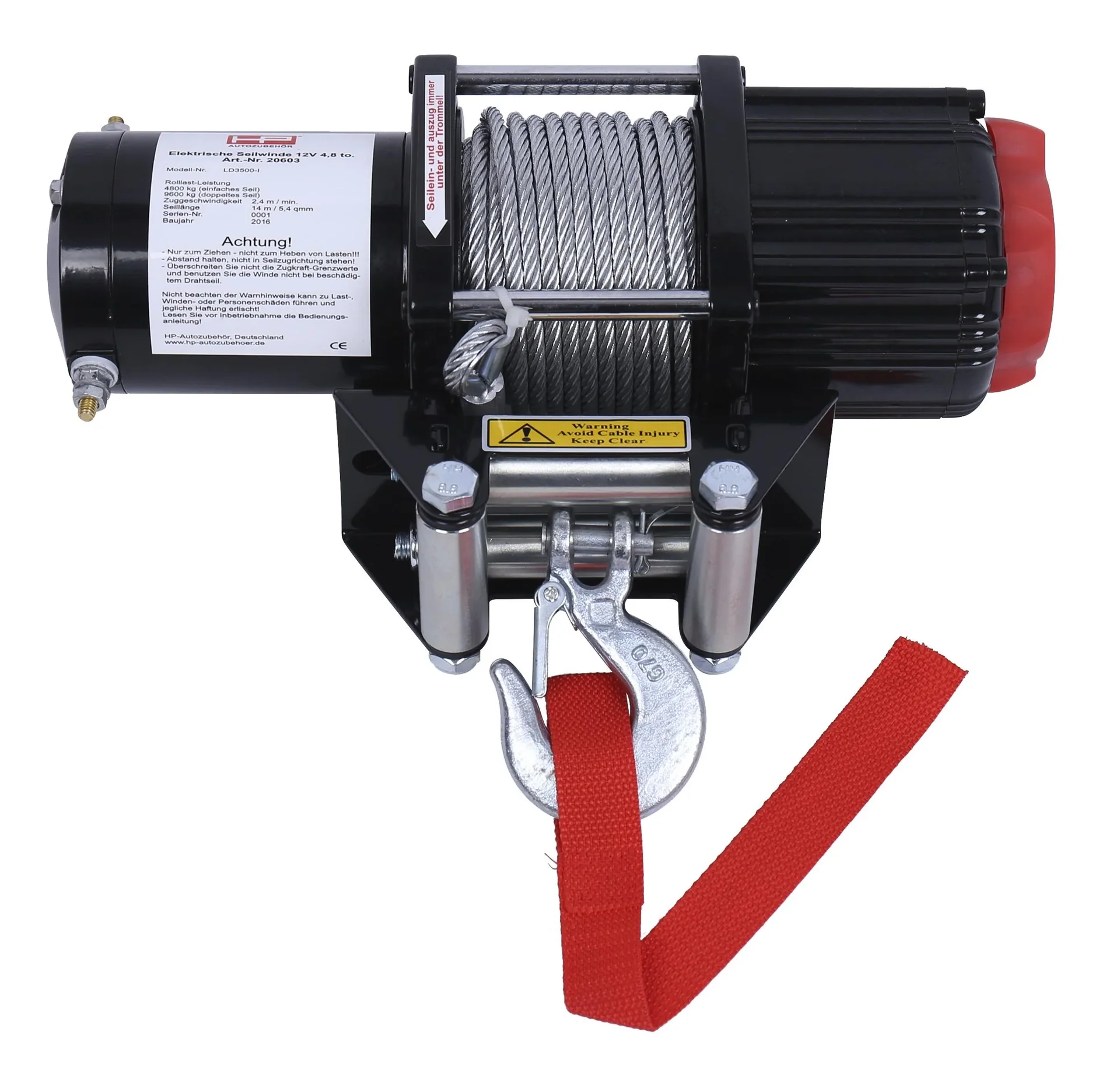 Motor-Seilwinde Profi 4.800 kg mit Funkfernbedienung - 3