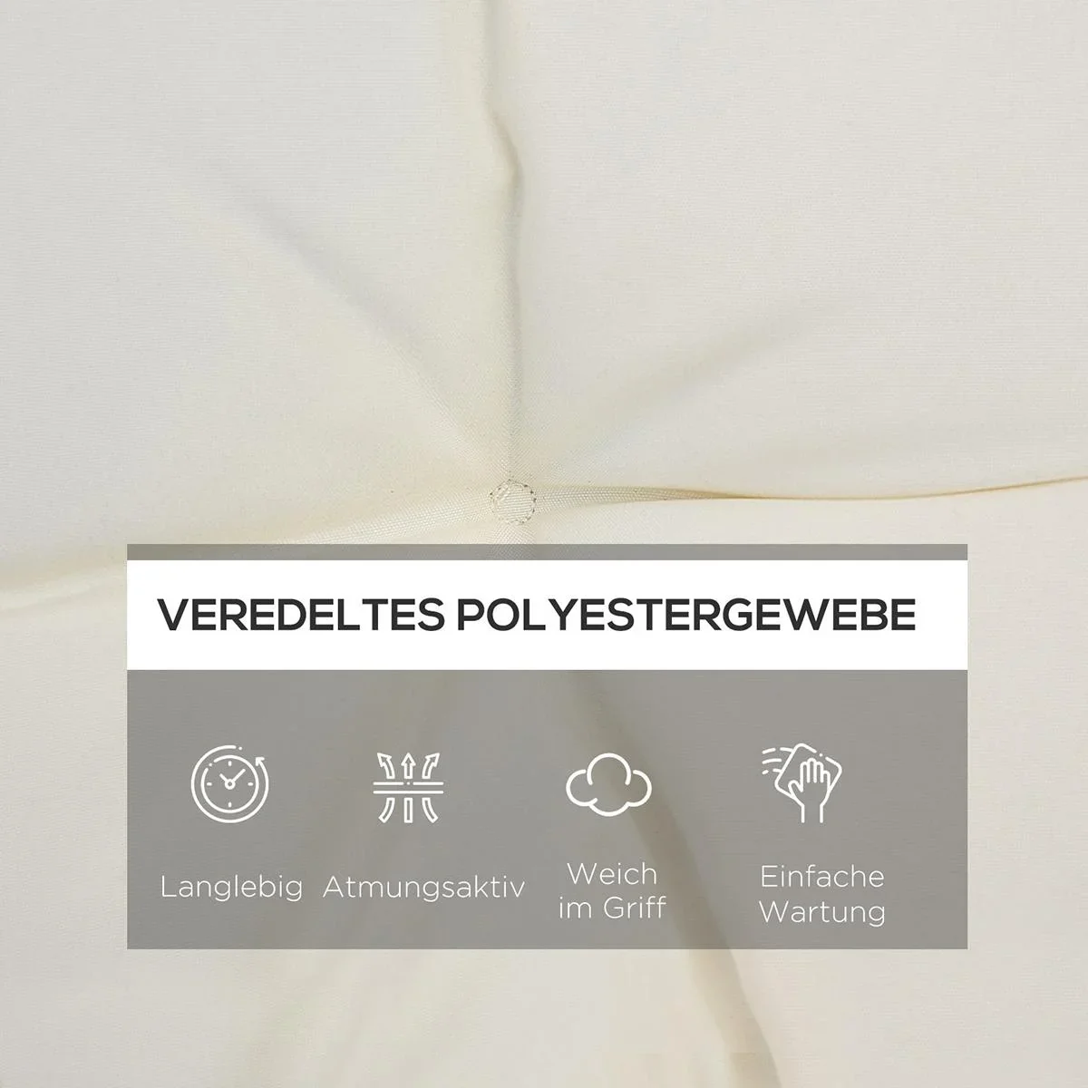 Pavillon Partyzelt mit Seitenwänden Metall PE Weiß+Dunkelgrau+Schwarz 4 x 3 m - 3