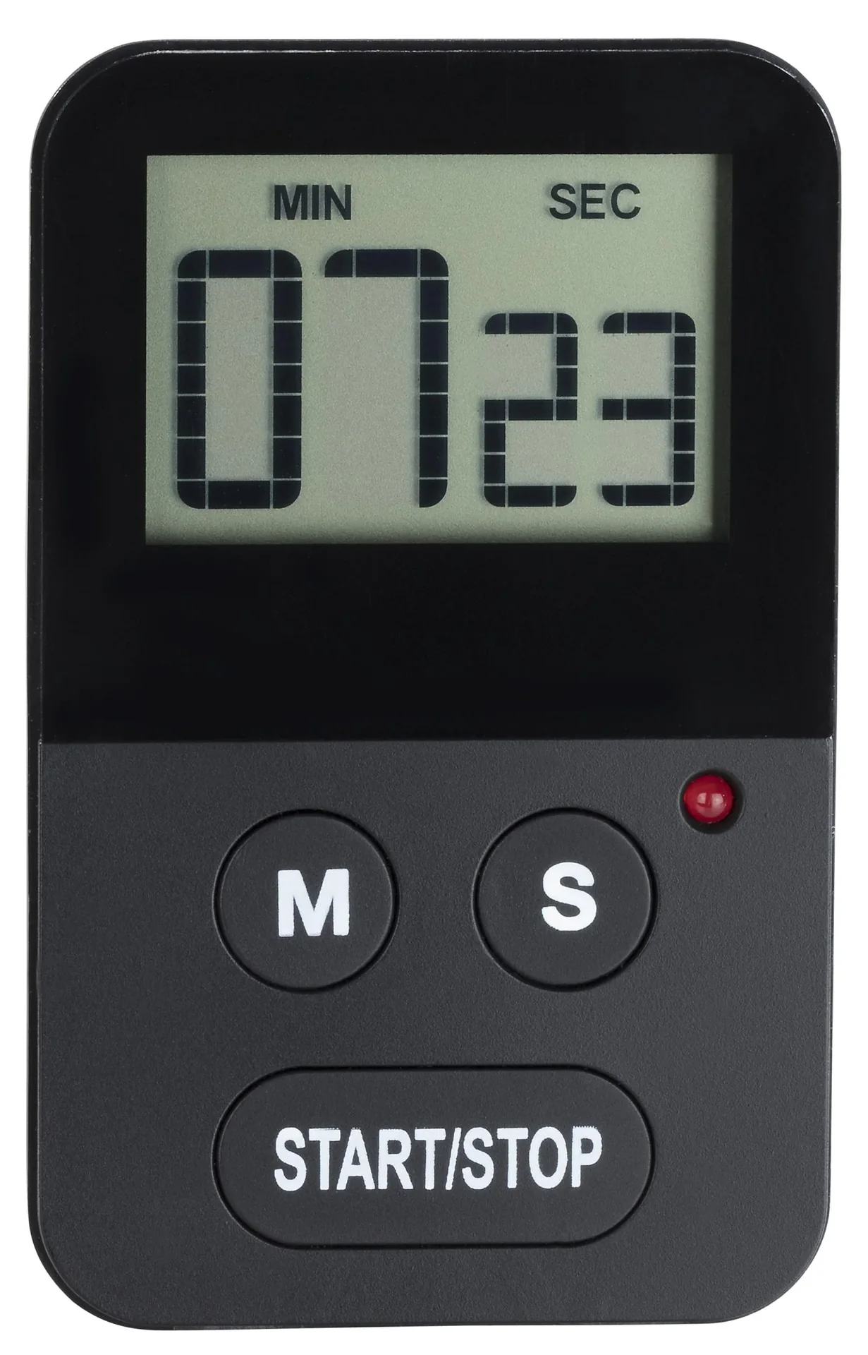 2 in 1 Digital Küchen-Timer, magnetisch haftend, Schwarz - 1