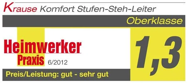 Stufen-Stehleiter Secury mit 4 Stufen und mit Ablage - 4