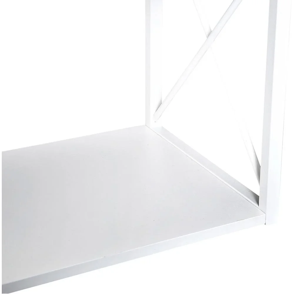 Standregal Bücherregal Aufbewahrungsregal Metall Weiß 40 x 35 x 143,5 cm - 0