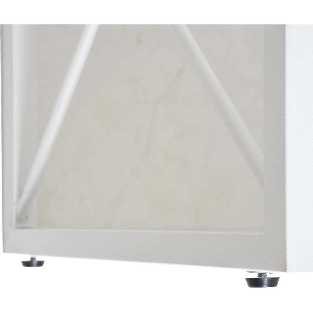 Standregal Bücherregal Aufbewahrungsregal Metall Weiß 40 x 35 x 143,5 cm - 2