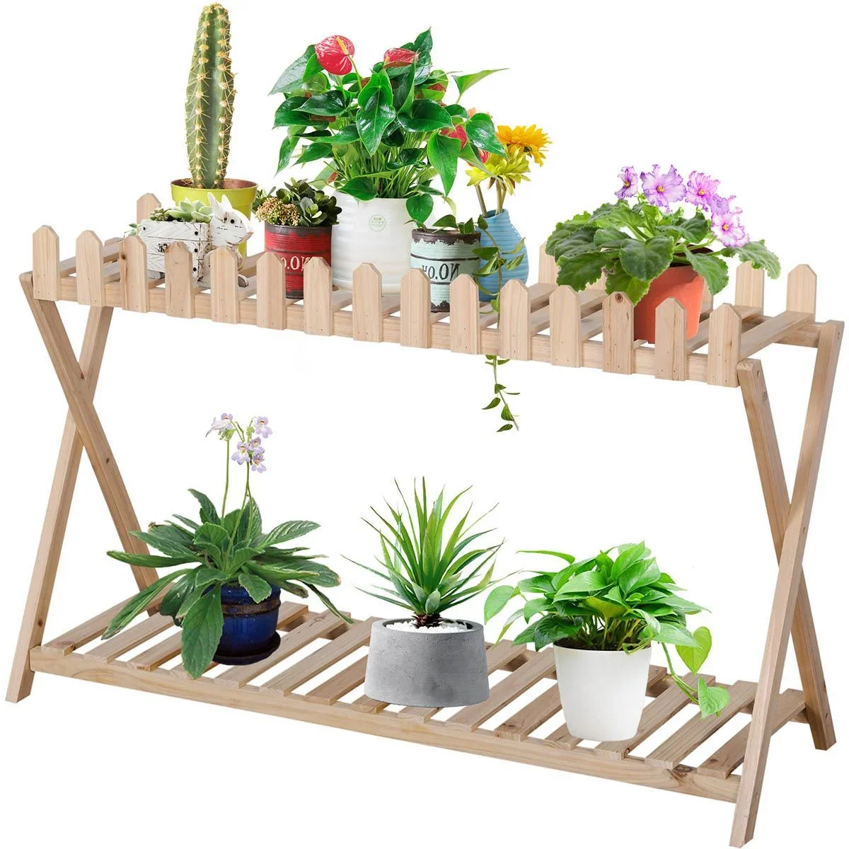 Pflanzenständer - Massivholz - 108 x 37 x 65 cm - 3