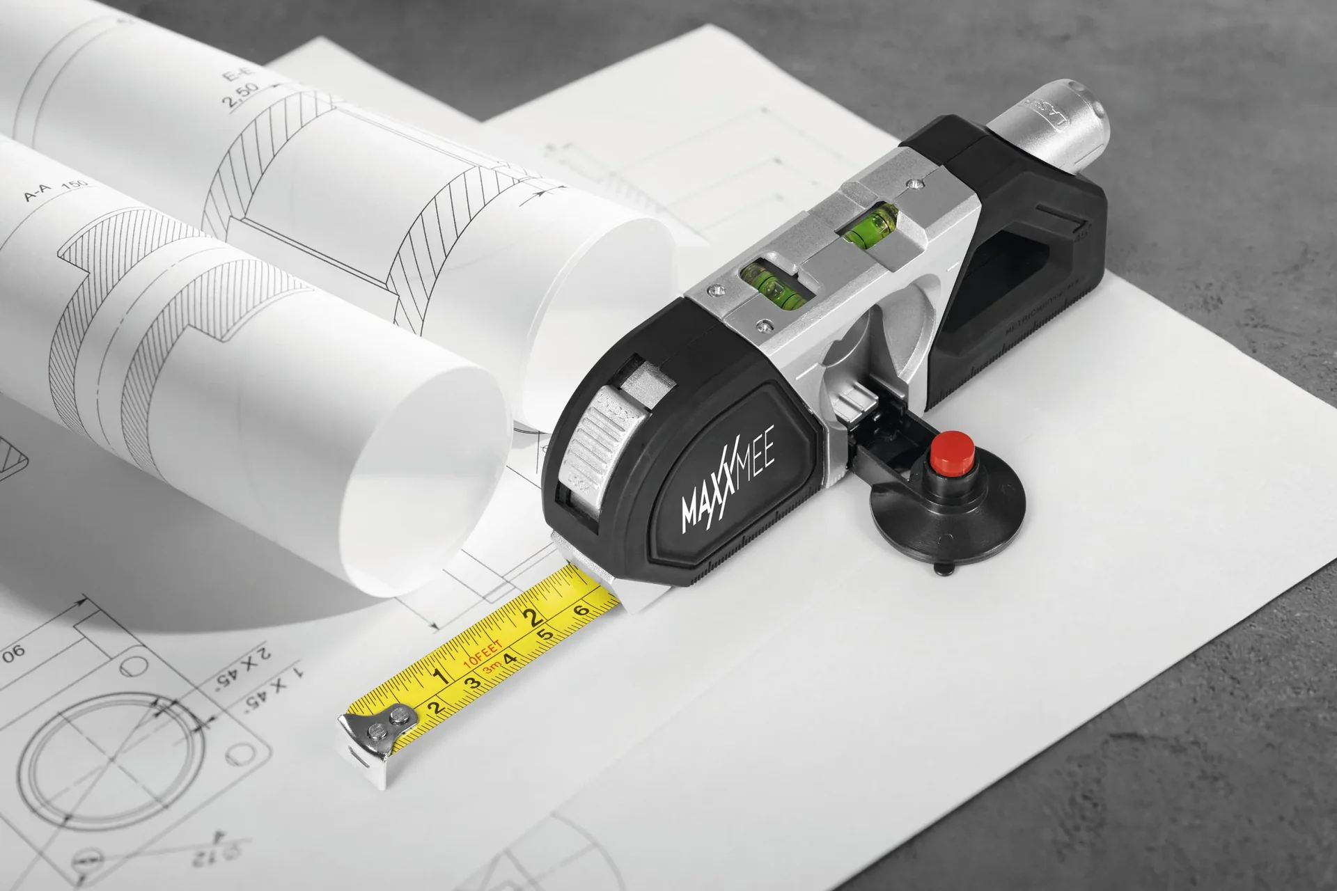 Laser-Waage 3 in 1 , 3 Volt, schwarz/silber - 0