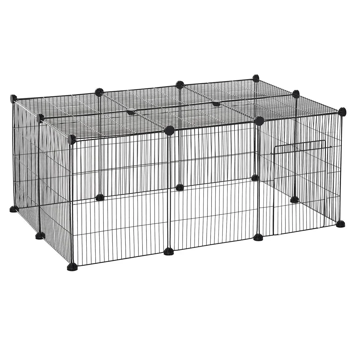 Kleintiergehege kleintierkäfig Freigehege DIY Metall Kätzchen Hase Chinchilla Multi-Winkel-Verbindungen Anti-Rutsch-Matt - 1
