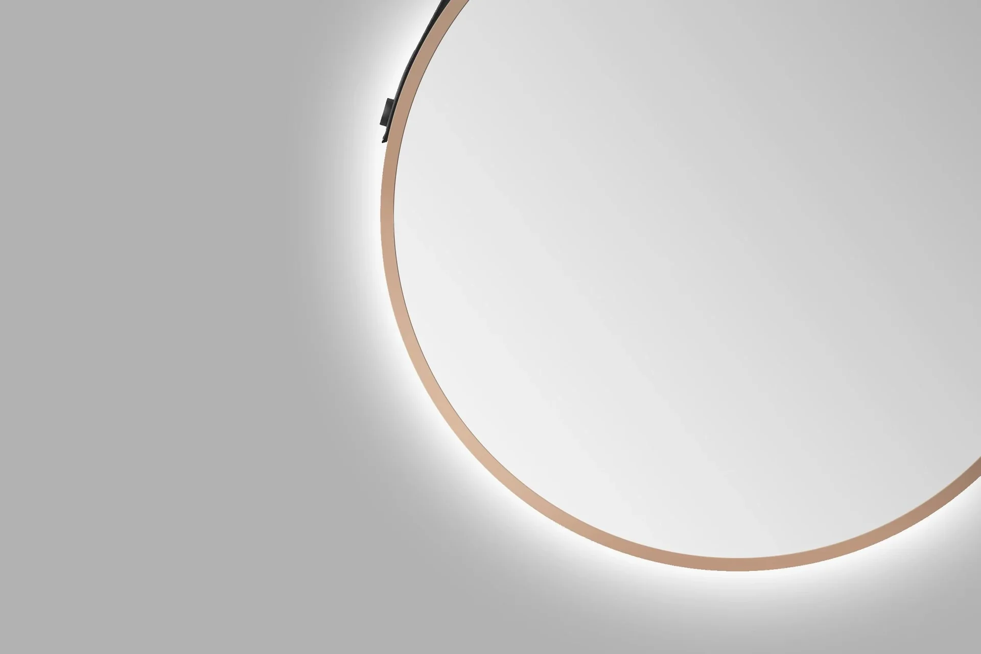 Dekorativer runder Wandspiegel mit indirekter LED Beleuchtung in kupfer matt Ø 50 cm - 4