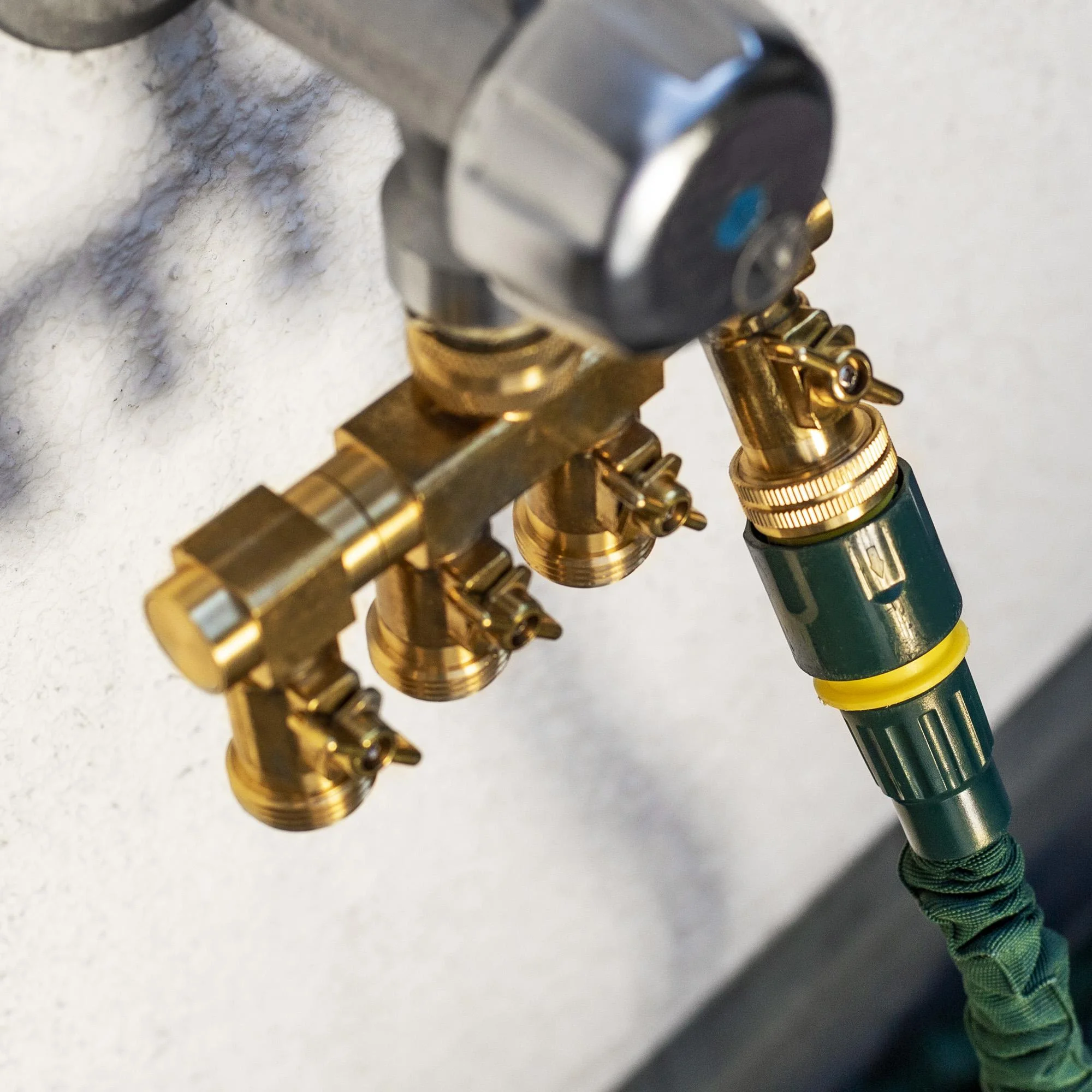 4 Wege Wasserverteiler - 4 Zapfstellen Außengewinde 3/4" - 6