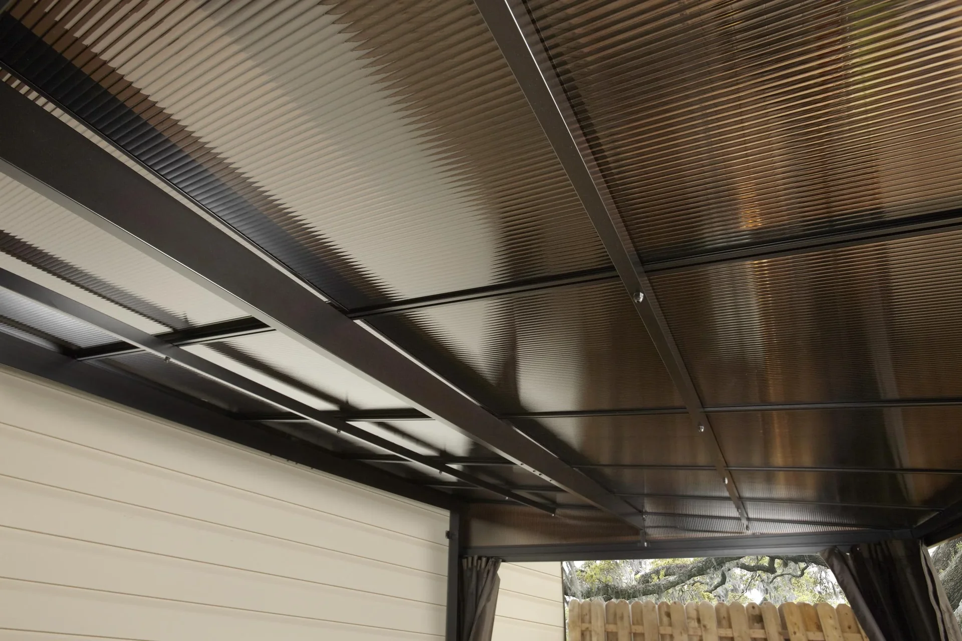 Aluminium Terrassenüberdachung St. Barthelemy 12x16 anthrazit - 4