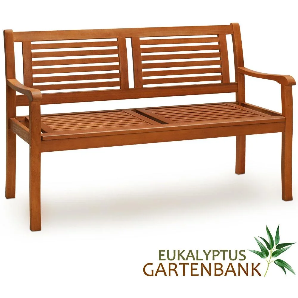 Gartenbank Eukalyptusholz 120x60x90cm FSC-zertifiziert - 3