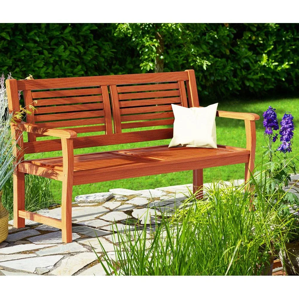 Gartenbank Eukalyptusholz 120x60x90cm FSC-zertifiziert - 4