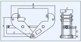 Trägerklemme BK 10, Tragfähigkeit 1000 kg, Greifbereich 75 - 230 mm - 2