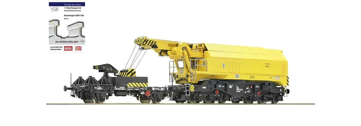 Eisenbahndrehkran EDK 750 der Deutschen Bundesbahn mit echten Betriebsfunktionen digital gesteuert - 3