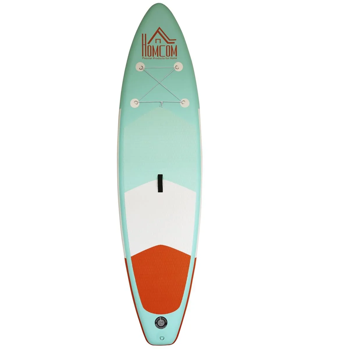 Aufblasbares Surfbrett mit Paddel grün/orange/weiß - 1