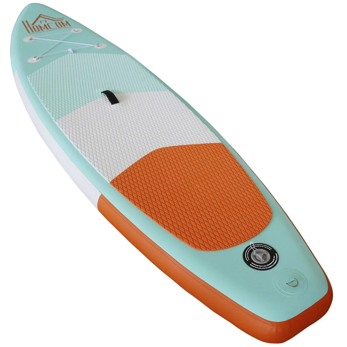 Aufblasbares Surfbrett mit Paddel grün/orange/weiß - 2