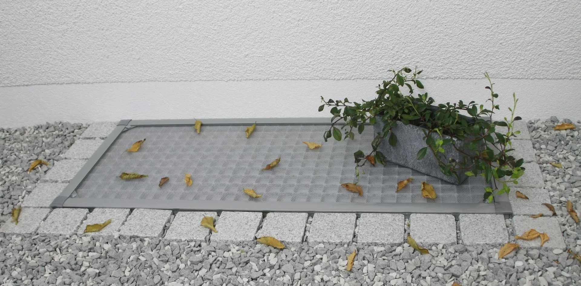 Lichtschachtabdeckung Light 60 x 115 cm, mit Alu-Gewebe - 1