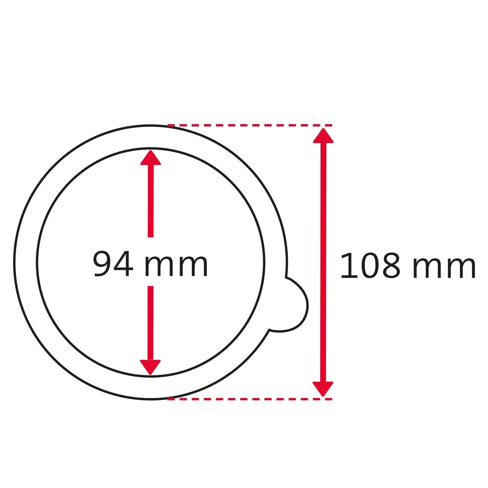 Einkoch-Gummiringe, 94 x 108 mm, Einfüllmündung 100 mm, 6 Stück - 5