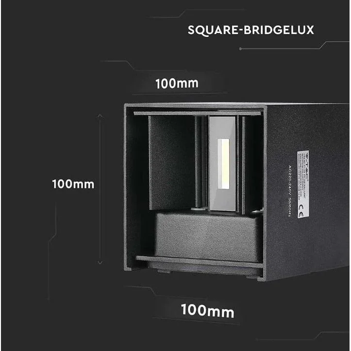 VT-759 LED-Wandleuchte - 5W - 3000K - 700 Lumen - Schwarz - 1