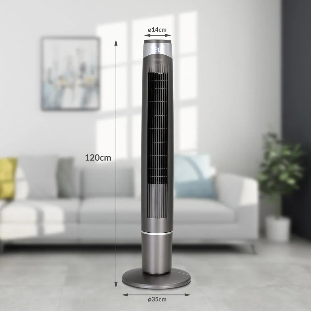 Turmventilator grau 120cm inkl. Fernbedienung - 6