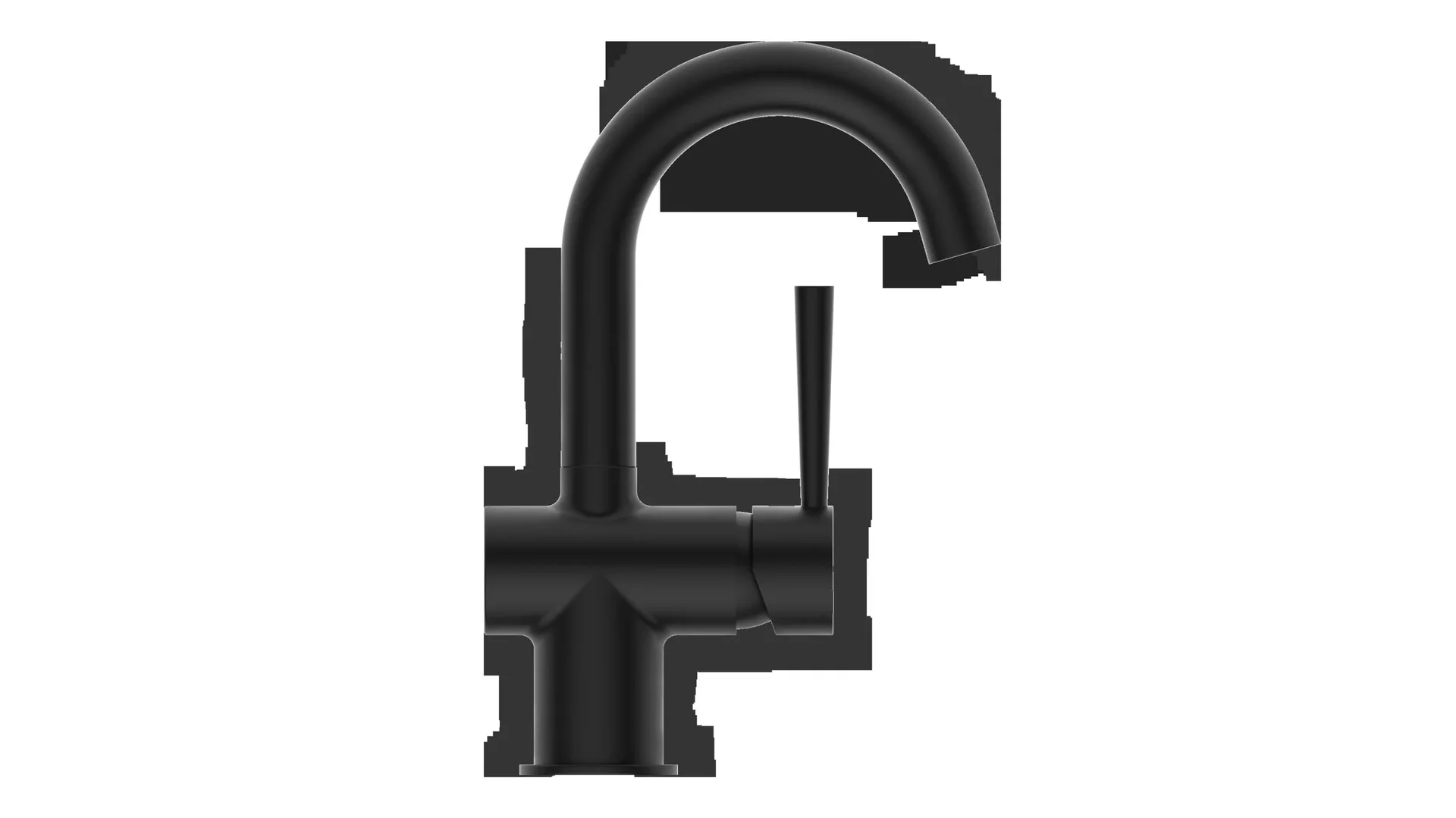 Waschtischarmatur "CORNWALL", Schwarz matt - 5