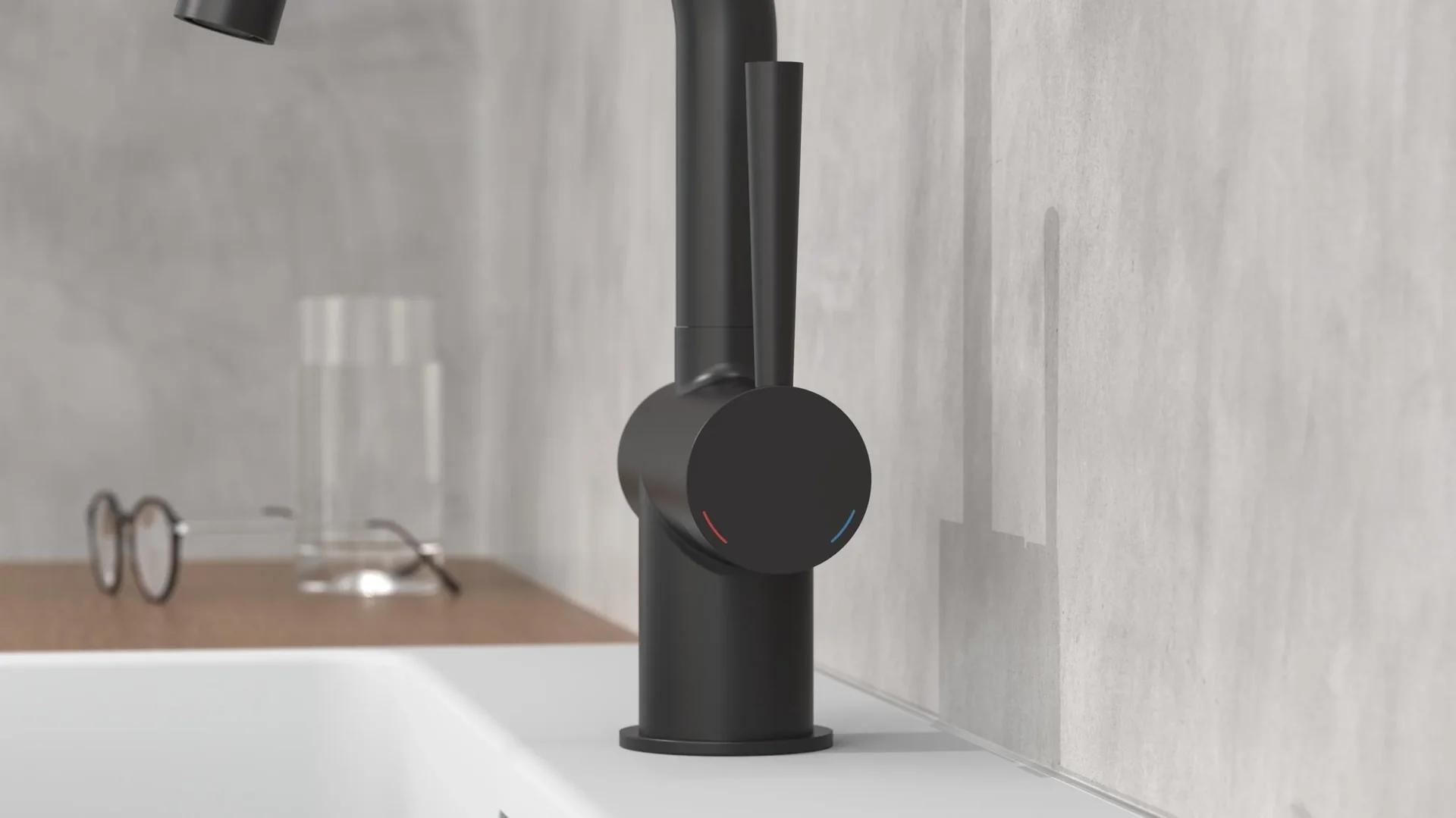 Waschtischarmatur "CORNWALL", Schwarz matt - 6