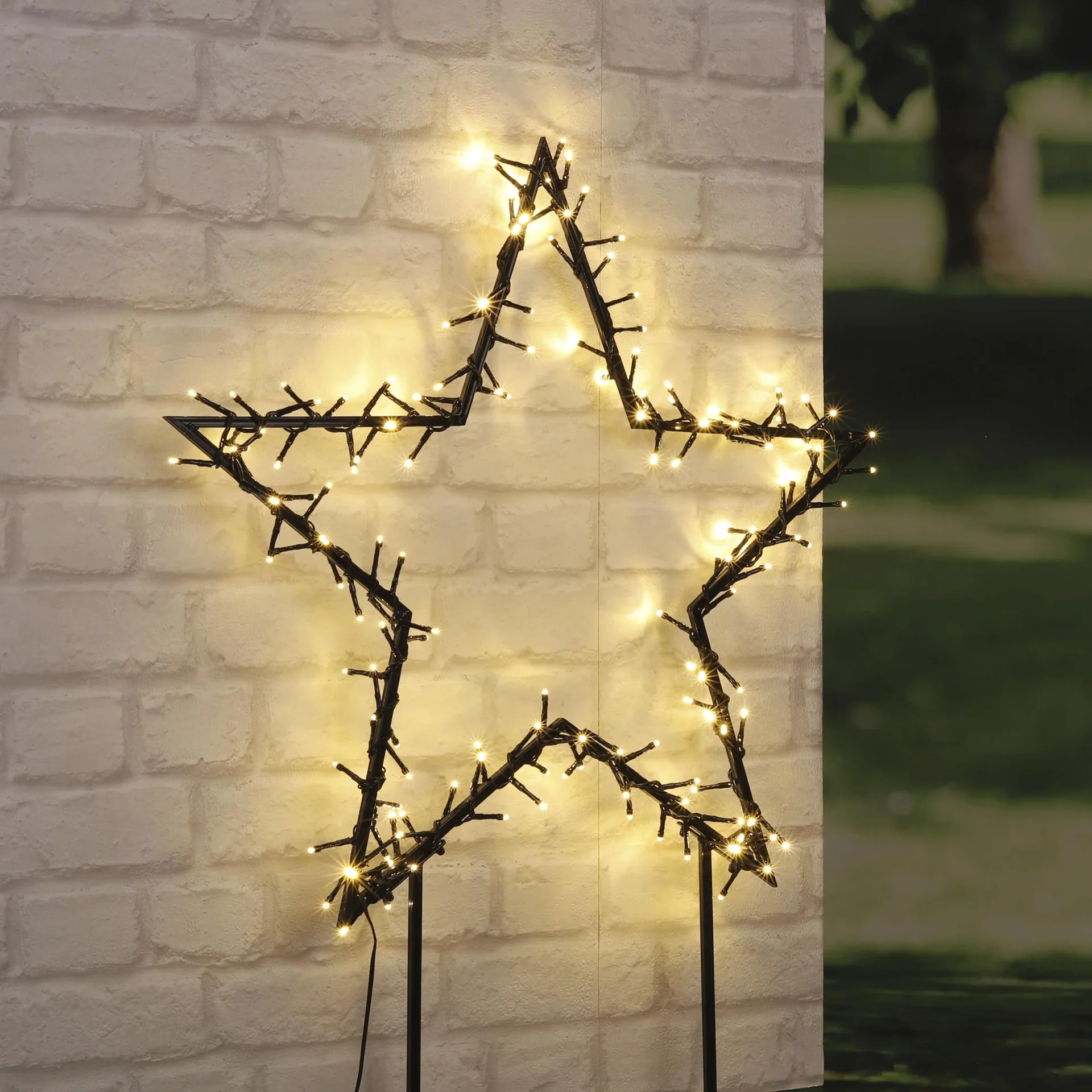 Gartenstecker Stern mit 150 warmweißen LED - 0
